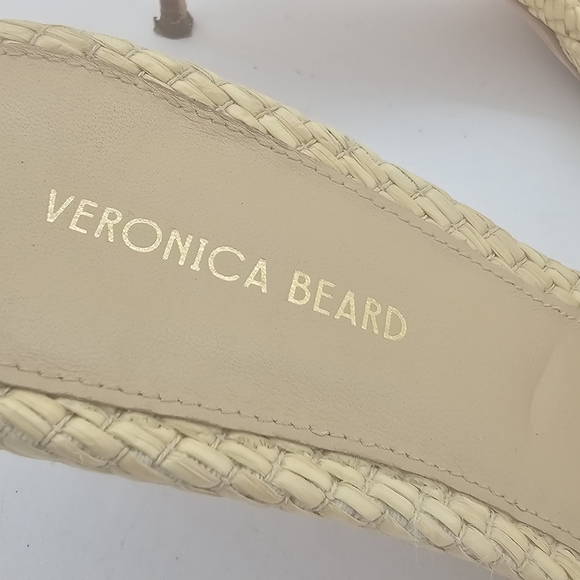 Veronica Beard Tia Slide Sandals Women's 8 Natural Preowned - Picture 7 of 14